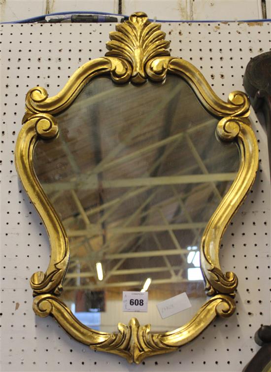 Gilt frame wall mirror(-)